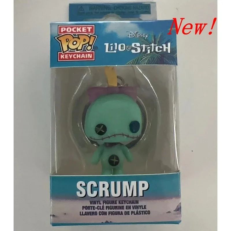 Novos 22 Estilos Funko Pocket Pop Chaveiros Mickey Mouse Minnie Pato Donald Stitch Angel Elvis TIKI Lilo Scrump Bonecos de Vinil