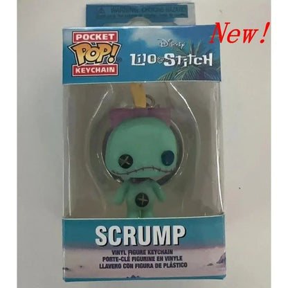 Novos 22 Estilos Funko Pocket Pop Chaveiros Mickey Mouse Minnie Pato Donald Stitch Angel Elvis TIKI Lilo Scrump Bonecos de Vinil