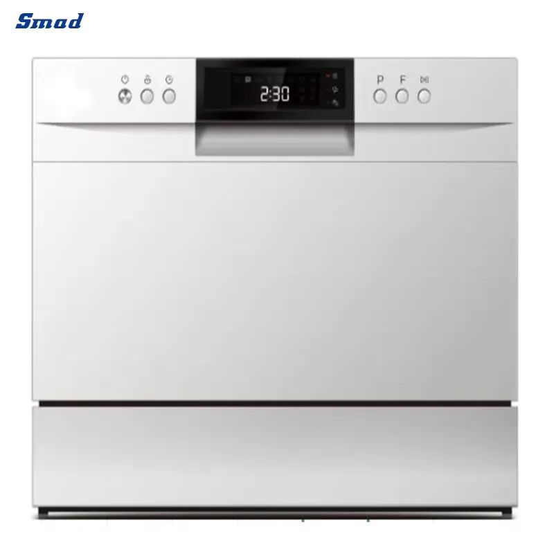 Portable Mini Countertop Dishwasher 6 Place Settings Compact Electric Dish Washing Machine for Home Apartment Dorm Kitchen