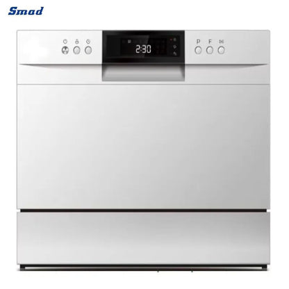 Portable Mini Countertop Dishwasher 6 Place Settings Compact Electric Dish Washing Machine for Home Apartment Dorm Kitchen