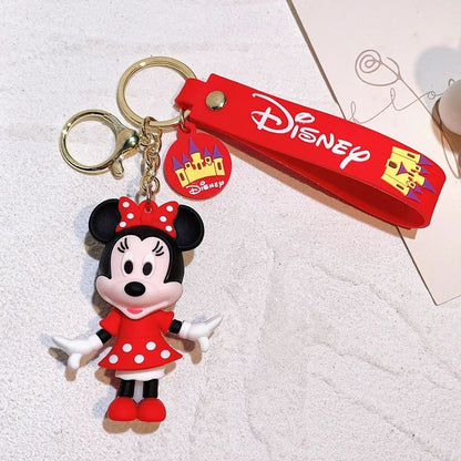 Disney Anime Mickey Chaveiro Desenho Animado Stitch Fofo Minnie Chaveiro Estudante Bolsa Pendurada Chaveiro Carro Tudo-a-ver Presentes de Natal