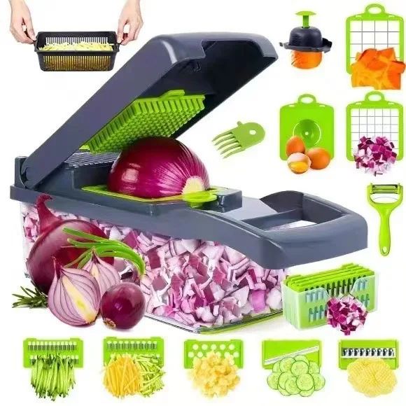 Multi-functional vegetable cutter, kitchen household, potato shreds, shredded and diced, radish grater, slicer