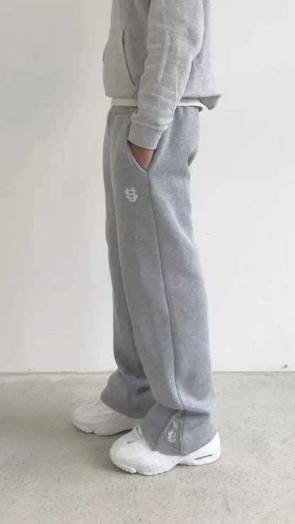 Calça Moletom Bordada Su Jogger Hip Hop Rosa Casual Cintura Elástica Masculina Americana Marinho Y2K Moeda Berlim Street Estilo Anos 2000