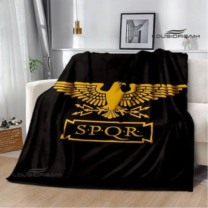 Roman SPQR logo printed blankets Children's warm blanket soft and comfortable blanket home travel blankets birthday gift
