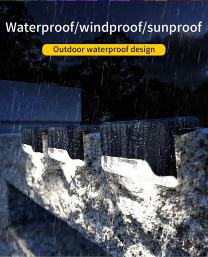 1-8Pack Solar Deck Lights Outdoor Waterproof Solar LED Lights Garden Decor Sunlight for Stairs Railing Yard Pathway Lighting