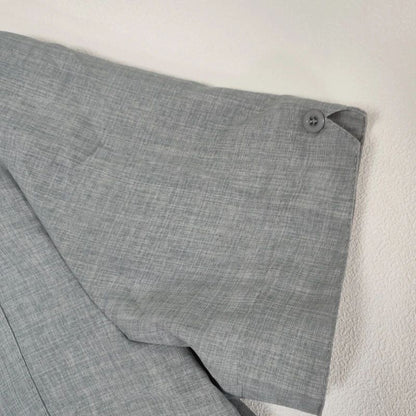 Summer Cotton Linen Shirts for Men Casual Short Sleeved Shirts Blouses Solid Turn-Down Collar Formal Beach Shirts Male Clothing