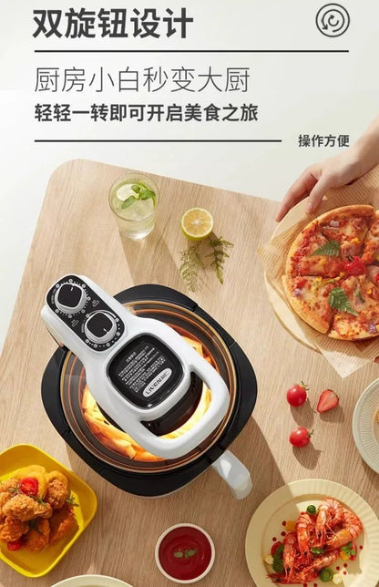 220V Automatic Double-Layer Electric Air Fryer Hot Pot Non-Stick Home Use Large Capacity Potatoes Fryer