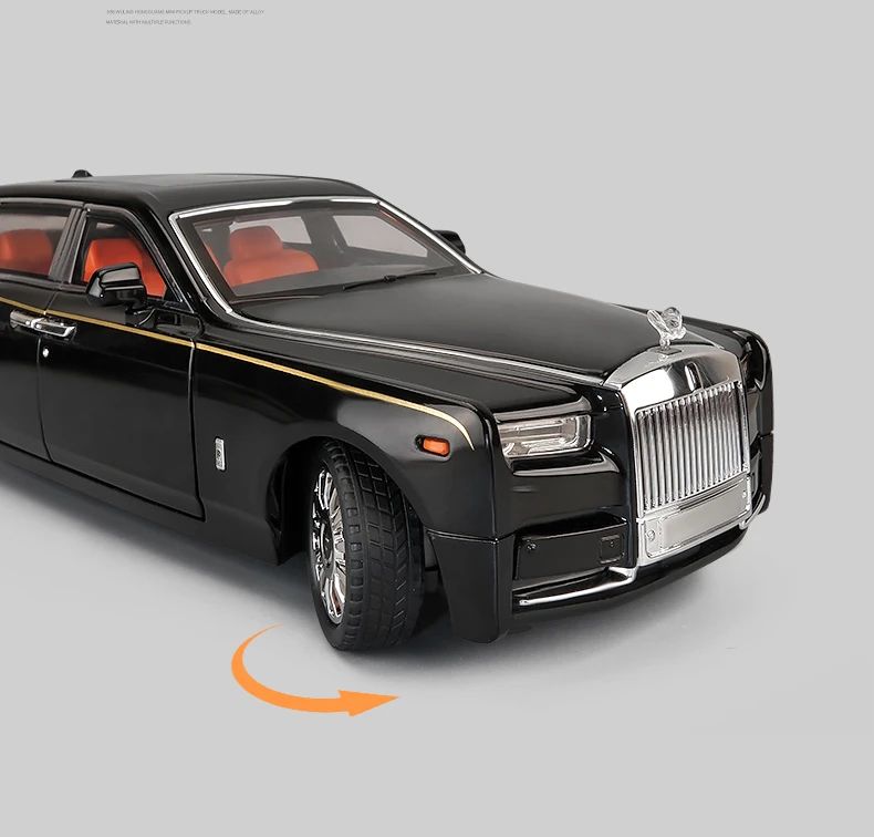 1:18 Big Size Diecast Rolls Royce Phantom Alloy Car Model Collective Miniature Voiture Boyfriend Car Gift Home Decor Toys Boys