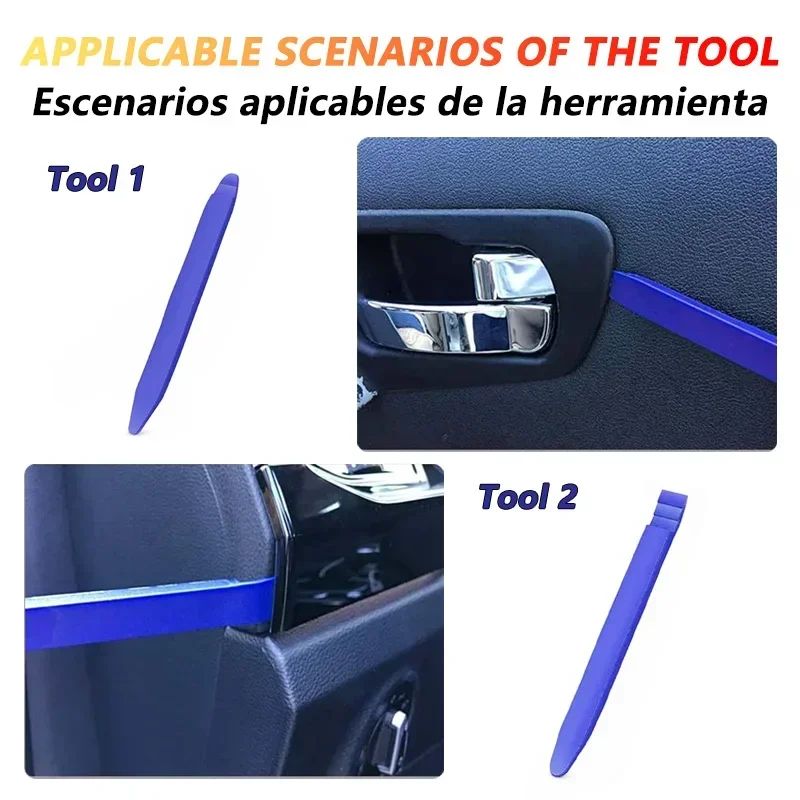 Kit de ferramentas para desmontar, kit de plástico, kit de clipes para porta de carro, painel de acabamento, rádio, painel de instrumentos, remoção de áudio, instalador, kit de reparo de conversão