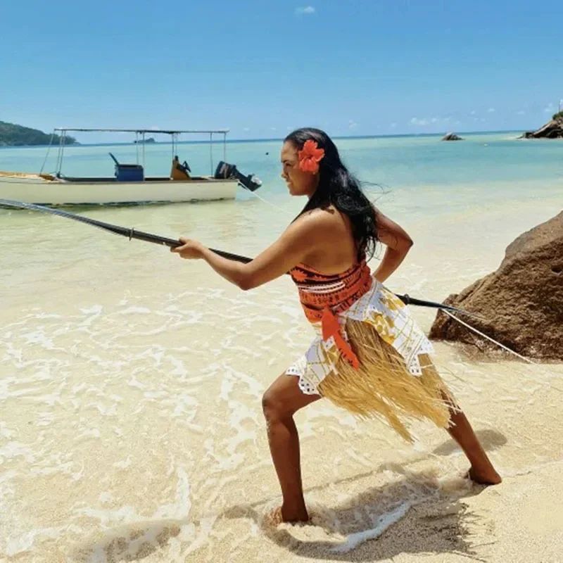2026 Anime Vaiana Moana princesse Costume robe océan Maui Moana robe Mao collier filles adultes   Halloween Performance costumes