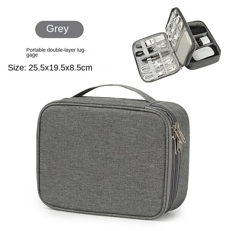 Portable USB Data Line Charger Storage Bag Travel Cable Organizer Waterproof Cable Storage Bag Digital Electronic Organizer