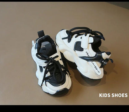 Girl Child Sport Shoe 2024 Spring Mesh Breathable Toddlers School Running Sneakers Fashion Non-slip Kids Boys Basketball Shoes