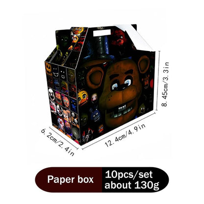 FNAF Boneco Caixas de Doces de Pipoca Caixas Cookies de Festa Chocolate Lanches Menino Menina Aniversário Suprimentos Caixa de Presentes Chá de Bebê