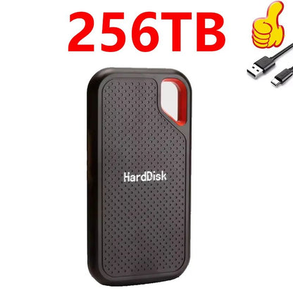 Portable SSD External Hard Drive 4TB USB3.2 Type-C External Storage Compatible with Laptop/PC/Mac Shockproof Plug&Play Hard Disk