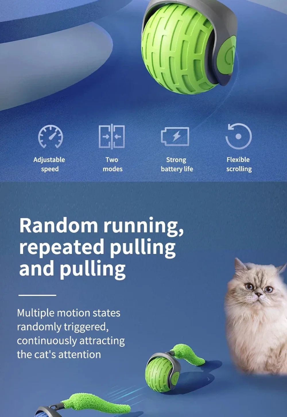 Brinquedos Interativos de Bola Rolante Automática para Gatos, Suprimentos para Animais de Estimação, Treinamento Elétrico para Cães, Provocador de Gatos, Rato Simulado Recarregável