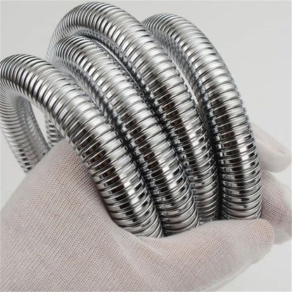 1,5/2M Mangueira de chuveiro flexível preta/prata SUS 304 Tubo de chuveiro longo para banheiro Extensão de tubo de água Tubo de puxar Acessórios para banheiro