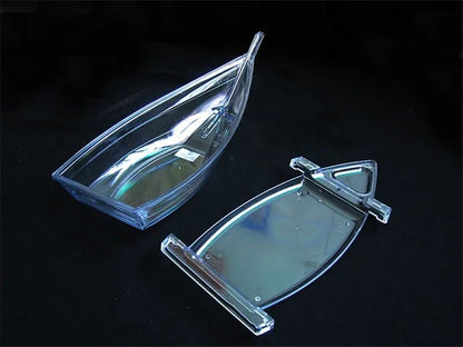 Acrylic sushi boat transparent seafood boat cutlery dry ice boat Plastic sushi container decorate plate dish sushi acessorios