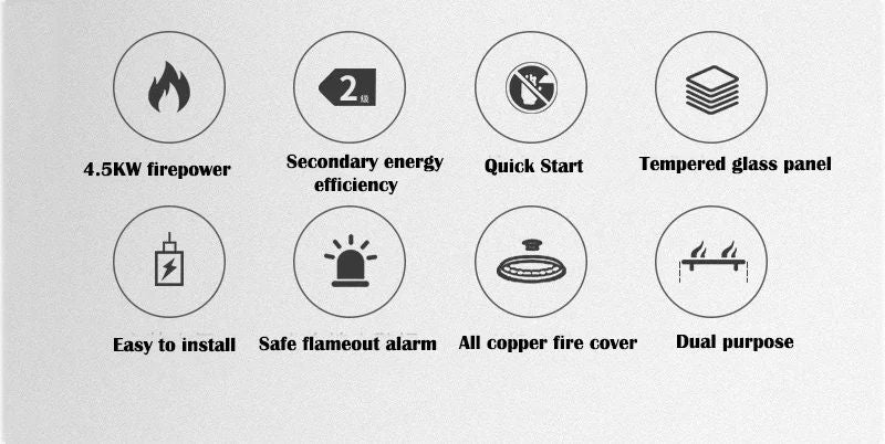 Home Electric Household Embedded Desktop Energy-Saving Induction Cooker Natural Gas Liquefied Gas Stove Double Stove Eye Tempere