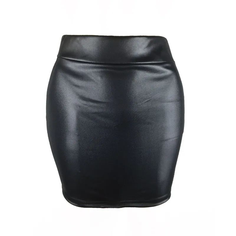 Leather Matte Slim Mini Sexy Fashion PU Hot Short High Waist Skirt Korean Nightclub Streetwear women Clothes ???? ???? ???????