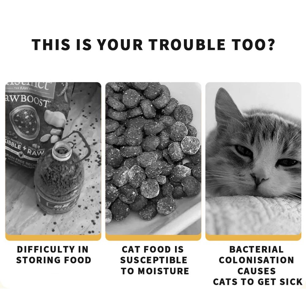 Tambor de armazenamento de ração para animais de estimação Tambor grande de armazenamento de alimentos Selado à prova de umidade Tambor de ração para gatos Armazenamento de ração para gatos Ração para cães Tigela para gatos