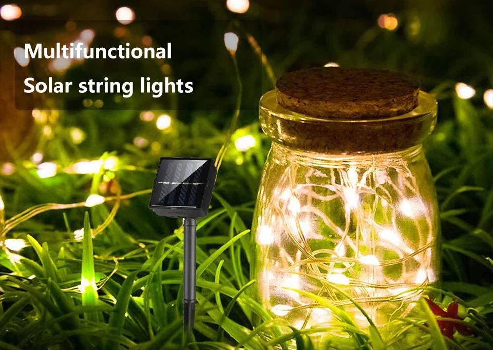 Ultra Long 1000LED Solar String Fairy Light Outdoor Copper Waterproof Christmas Garland Decoration Garden Party 100M/50M/10M/5M