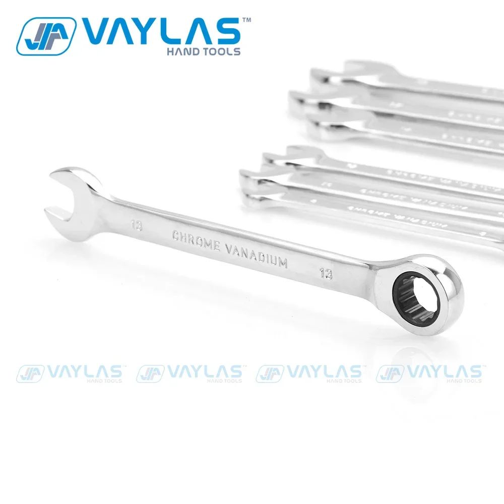 Chave Catraca de 6-32mm Cabeça Fixa Polimento Espelhado 72 Dentes Alto Torque Multiferramenta Chaves Catraca Ferramentas Manuais para Reparo Automotivo