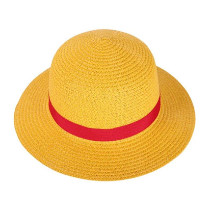 Chapéu de Sol Chapéu Luffy para Mulheres e Homens, Acessório de Cosplay de Desenho Animado One Piece, Chapéu de Palha Luffy, Chapéu para Pais e Filhos