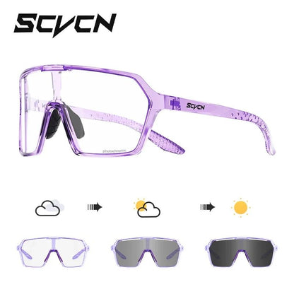 SCVCN Cycling Sunglasses Men Photochromic Glasses Fashion for Women Bike Mountain Road Bicycle Eyewear Cycle Goggles UV400 MTB