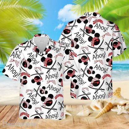 Camisa Hawaiana Con Estampado De Disney Cruise Para Hombre Y mujer, Camisa De Manga Corta Con botones, Camisa Hawaiana De Mickey