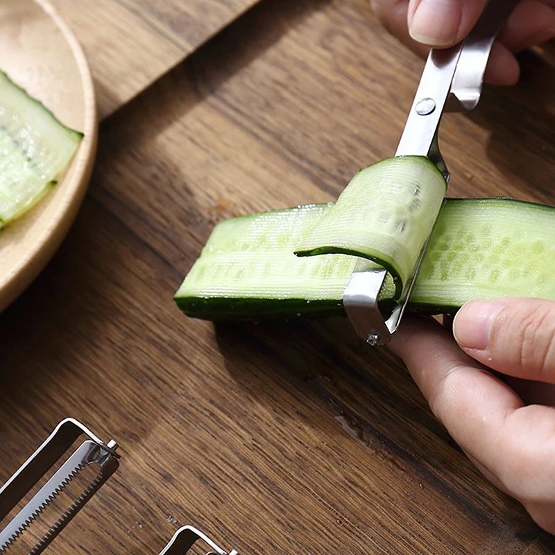 Stainless Steel Vegetable Fruit Peeler Multi-function Potato Carrot Peeling Knife Kitchen Gadgets Thickened Handle Easy To Clean