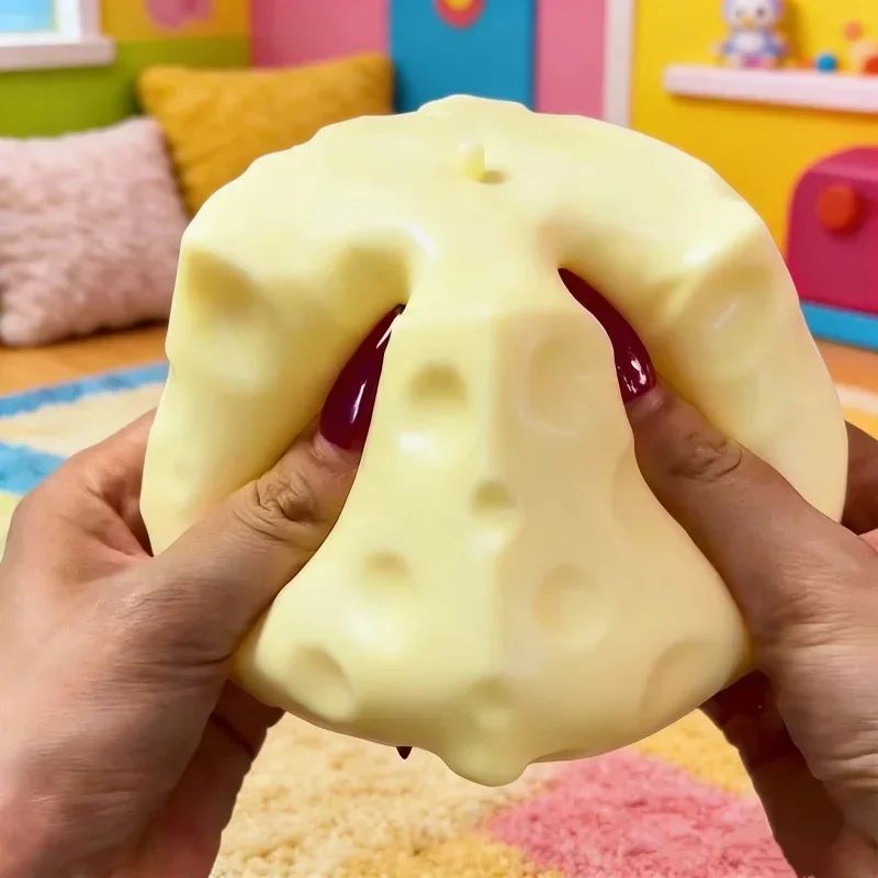1/2pcs Simulate Cheese Slow Rebound Pinching Office Decompression Relax Slow Rebound Cheese Pinching Ornament Decompress Knead