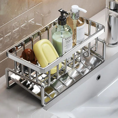 Kitchen Sponge Holder Home plastics Sink Drain Rack Soap Drainer Towel Rack Shelf Organizer bathroom Storage Accessories