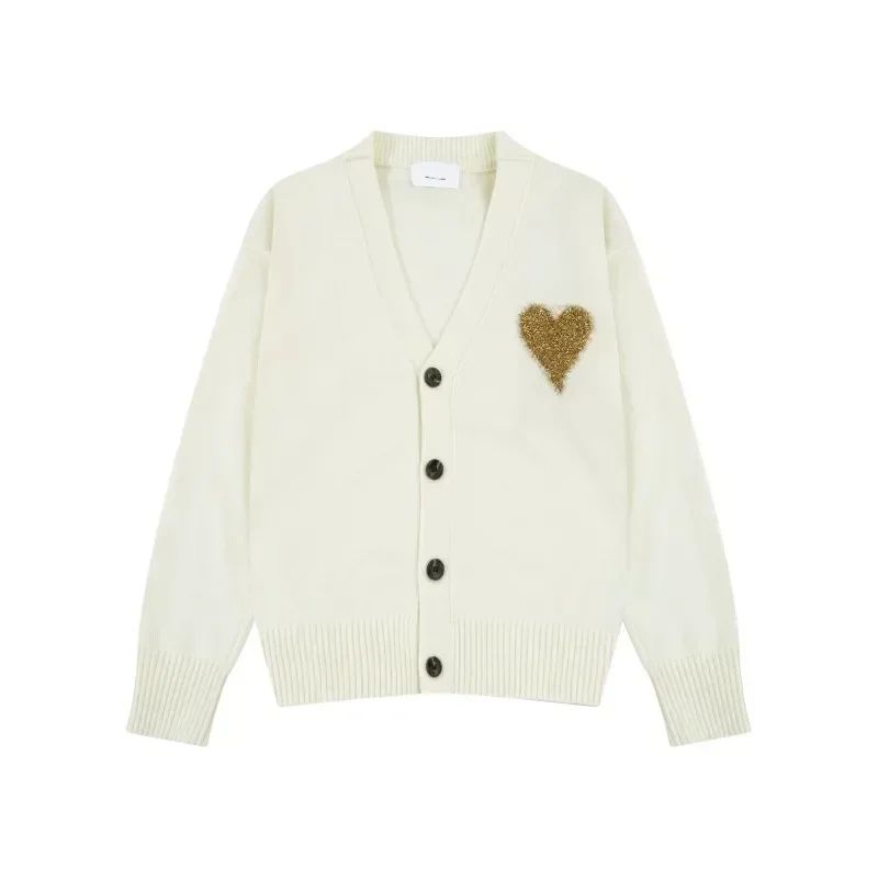 2025 A Letter Autumn/Winter Heart Embroidered Pullover Men's Sweatshirt Loose Casual Pullover Women's And Men's Fashion Clothing