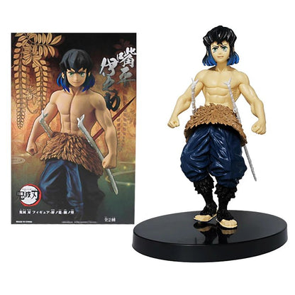 Boneco de Anime Demon Slayer Kimetsu No Yaiba Tanjiro Nezuko Zenitsu Figurine Inosuke Guerreiro Bonecos de Ação Colecionáveis Brinquedo Modelo