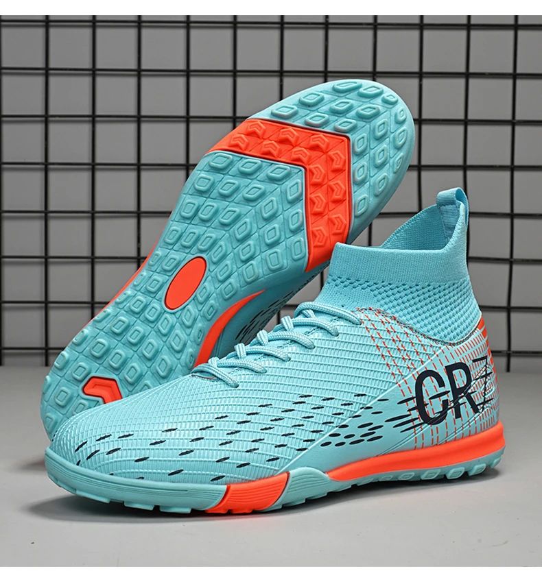 New Men Soccer Shoes High-top Futsal Cleats Sneakers Football Boots Grass High-quality Non-Slip Match Indoor Hot-selling FG/TF