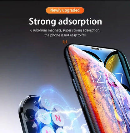 Car Mobile Phone Holder Folding Magnet Cell Phone Stand in Car GPS Support For iPhone Xiaomi 360° Rotatable Mount
