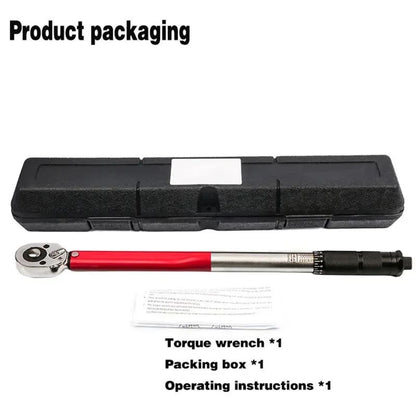 Chave de Torque 10-210N.m 1/2" com Catraca Reversível de Precisão Profissional para Bicicleta, Moto e Automóveis
