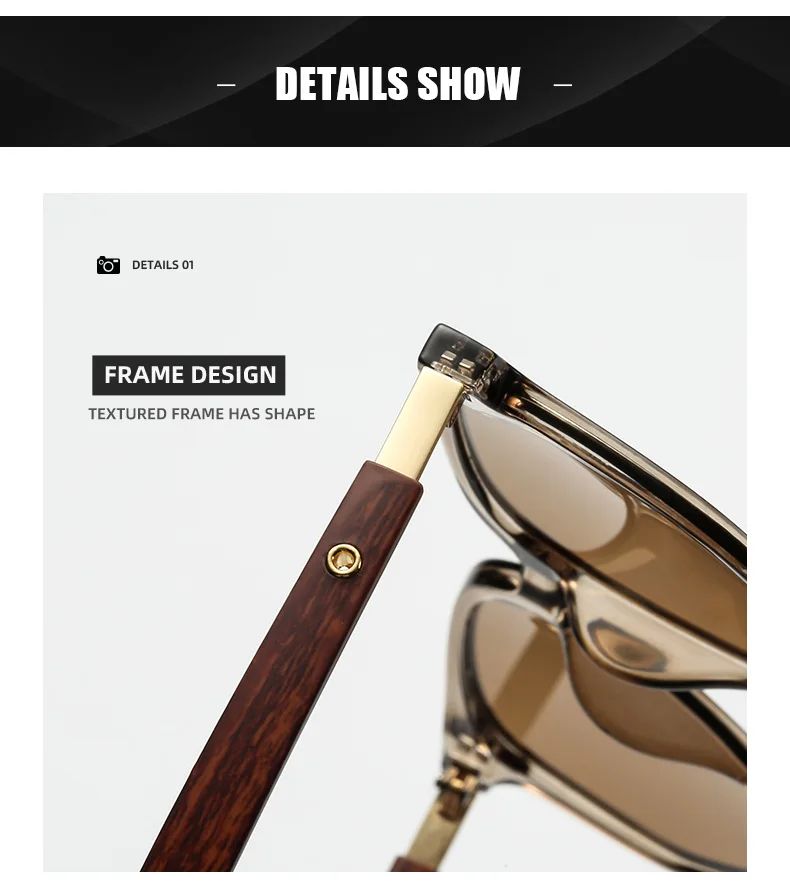 Retro Sunglasses For Men Fashion square Glasses Vintage Sun Glasses Women Luxury Wood Anti-Blu-Ray Lens Eyewear UV400