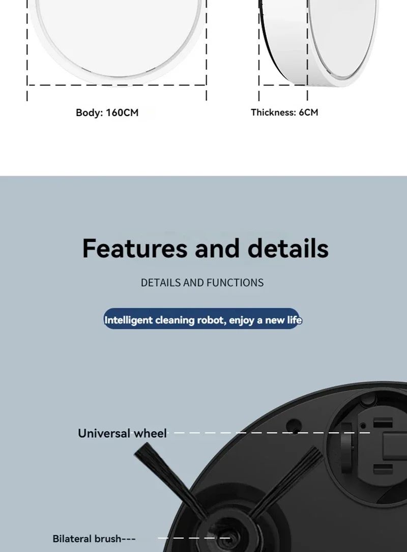 Xiaomi Mini Vacuum Cleaning Robot Smart Mopping Suction And Sweeping Integrated Fully Automatic Home Cleaning Sweeping Robot