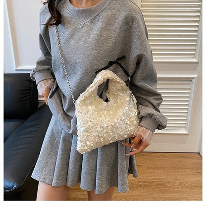Exquisite Shining Sequins Square Women's Shoulder Bag Popularity Stylish Design Handbags High Quality Solid Sweet Crossbody Bags