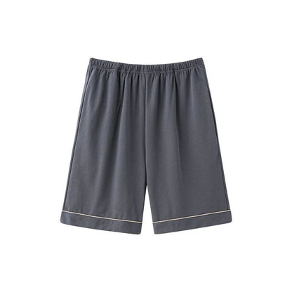 Summer Men's Loose Fit Short Pants Thin Cotton Sporty Comfortable Five-Point Home Leisure Pants Outerwear Big Size Sleepwear