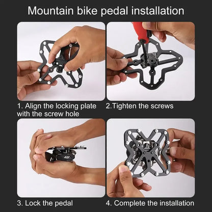 "Self-Locking Bike Pedals Quick Release for MTB/Road Bike, Lock Shoe Conversion Flat Pedals Cycling Accessories (Universal Fit)";;VERDADEIRO;;"L-2pcs