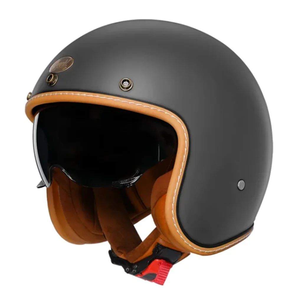 Capacetes Cyril para Motocicletas Acessórios 3/4 Abertos Leves Certificado DOT Segurança Retrô Cascos Moto Capacete