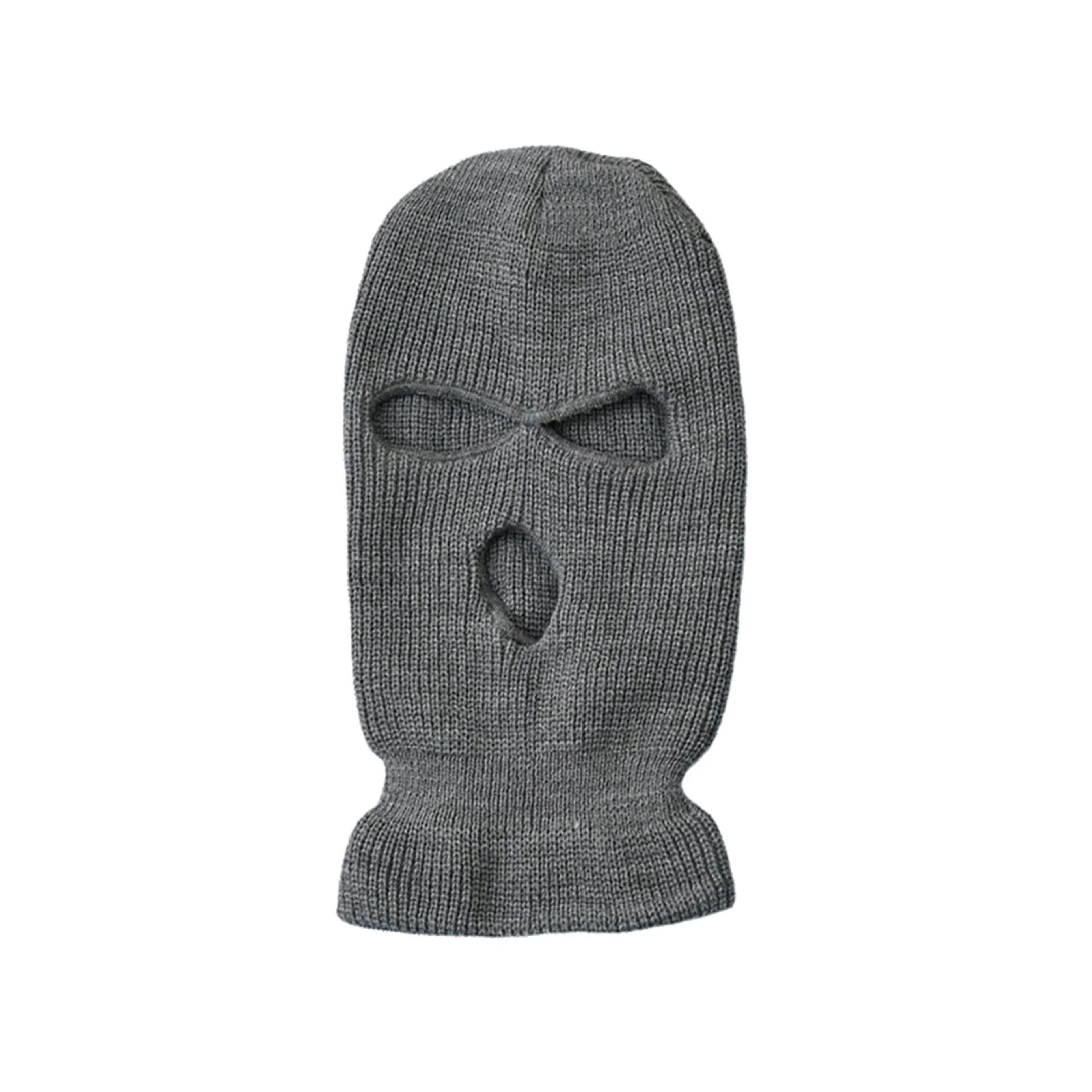Men's Winter Knitted Balaclava, Windproof Ski Mask, Warm Wool Motorcycle Hat