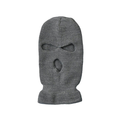 Men's Winter Knitted Balaclava, Windproof Ski Mask, Warm Wool Motorcycle Hat