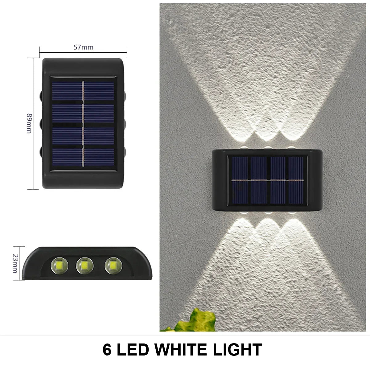 LED Solar Light Outdoor Waterproof Wall Lamp Up And Down Luminous Lighting for Garden Street Landscape Balcony Decor 1~4pcs