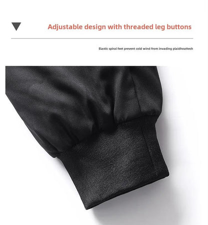 Men's Down Pants Autumn Winter New Solid Color Thickened Warm Outdoor Travel Adventure Harem Pants Men's Plus Size Casual Pants