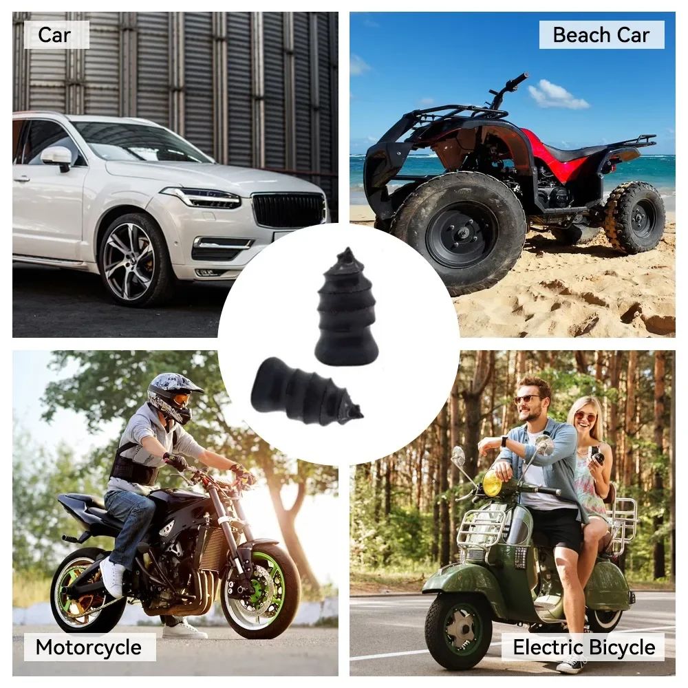 Kit de Reparo de Pneu de Carro a Vácuo 21 Peças, Parafuso de Borracha Universal para Pneu, Kit de Ferramentas de Reparo Sem Câmara para Motocicletas e Caminhões