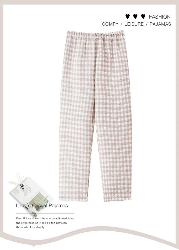 Thickened Air Cotton Sleep Pants Women's Autumn Winter Home Clothes Mid-aged Mom Warm Outerwear Large Size Home Pants