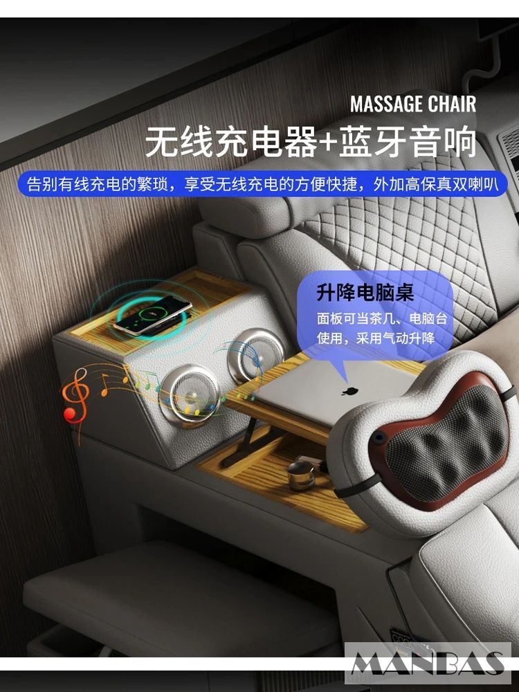 Linlamlim Ultimate Multifunctional Bedframe - Tech Smart Bed with Genuine Leather, Massage, Speaker, Projector, Air Purifier